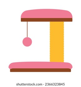 Bruchstelle für Katzen. Hauskatzen-Ausrüstung. Konzept des Tierladens. Moderne Vektorgrafik, minimalistischer Stil. Einzeln auf Weiß.