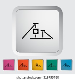 Scratching post icon. Flat vector related icon for web and mobile applications. It can be used as - logo, pictogram, icon, infographic element. Vector Illustration. 