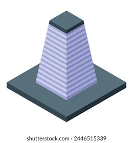 Scratching post icon isometric vector. Cat house. Tower game