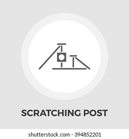 Scratching post icon vector. Flat icon isolated on the white background. Editable EPS file. Vector illustration.