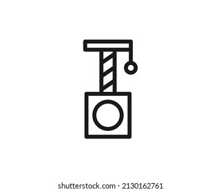 Scratching post premium line icon. Simple high quality pictogram. Modern outline style icons. Stroke vector illustration on a white background. 