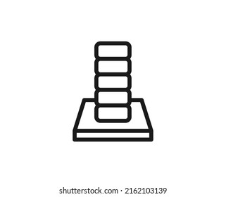 Scratching post premium line icon. Simple high quality pictogram. Modern outline style icons. Stroke vector illustration on a white background. 