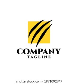 A scratch-shaped logo with a simple style, perfect for any business with a strong style.