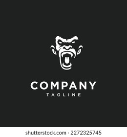 Scream angry monkey kingkong logo vector template