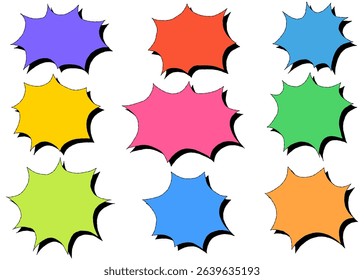 Scream Bubble Set, Hand Drawn, Pop Design, With Shadow