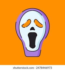 Scream Festival Mask Vector Illustration