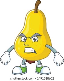 Scream fruit pear character with mascot cartoon cute