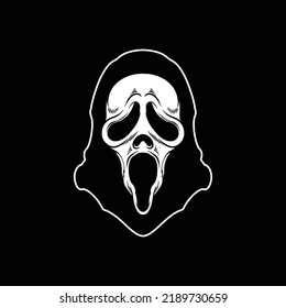 the scream head cartoon design for commercial use