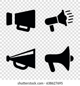 Scream icons set. set of 4 scream filled icons such as