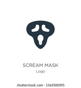 Scream mask icon vector. Trendy flat scream mask icon from logo collection isolated on white background. Vector illustration can be used for web and mobile graphic design, logo, eps10