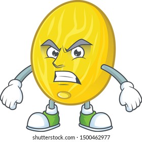 Scream melon cartoon character on white background