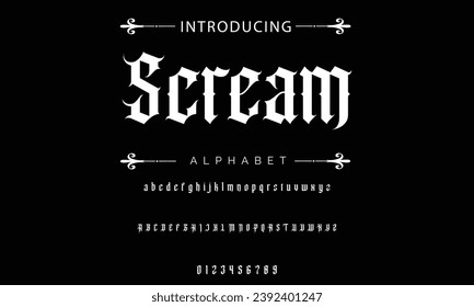 Scream Vintage tattoo font. Font for the tattoo studio logos, alcohol branding, and many others in retro style.