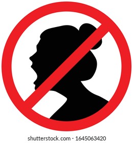 Scream woman or girl silhouette
