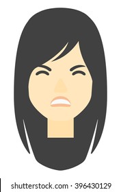 Screaming aggressive woman.