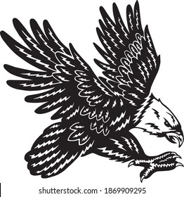 Screaming american eagle graphic icon