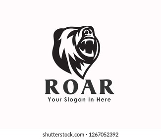Screaming bear logo design inspiration