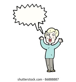 screaming blond man cartoon