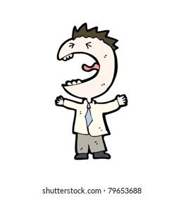 caricatura de jefe de gritos