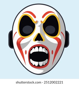 Screaming Clown Mask with Fangs