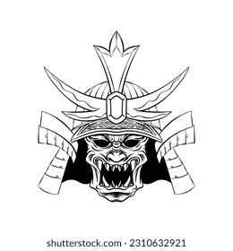 Demon Samurai-Screening, Vektorgrafik