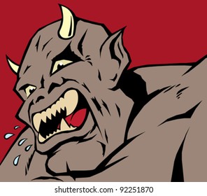 screaming demon who is terribly angry.