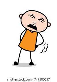 Screaming Face - Cartoon Thief Vector Illustration