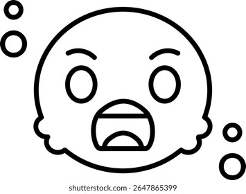Screaming Filled Style Icon Design