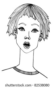 Screaming girl