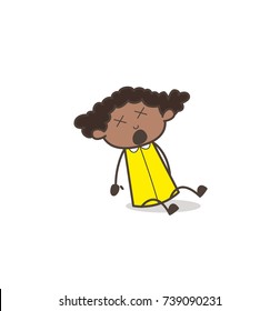 Screaming Girl Dizzy-Face Vector
