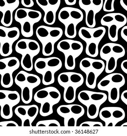  Screaming heads seamless pattern
