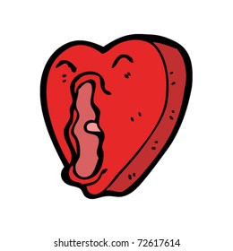 Screaming Heart Cartoon Stock Vector (Royalty Free) 72617614 | Shutterstock