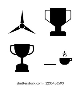 screaming icon set about fan, cups, winner and cup vector set