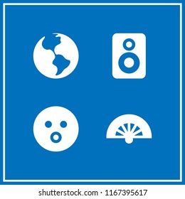 screaming icon. This set with surprise, fan, world and loudspeaker vector icons for mobile and web