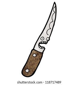 caricatura de cuchillo gritando