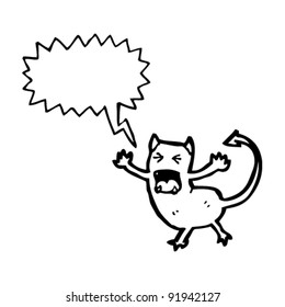 screaming little monster cartoon