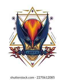 screaming man. apparel vector illustration
