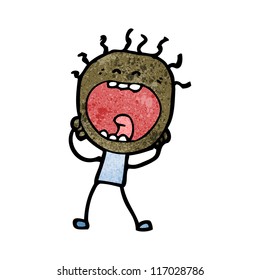 screaming man cartoon