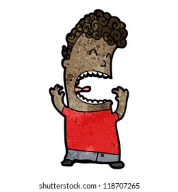 screaming man cartoon