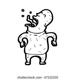 screaming man cartoon