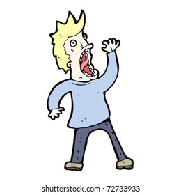 screaming man cartoon