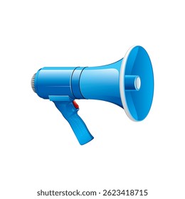 Screaming megaphone. Loudspeaker. Original vector illustration in vintage style. Hand drawn, not AI