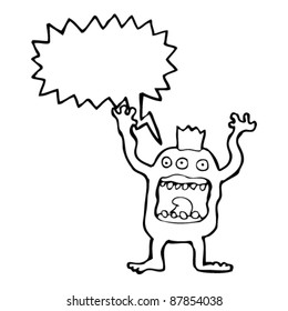 Schreie-Monster-Cartoon