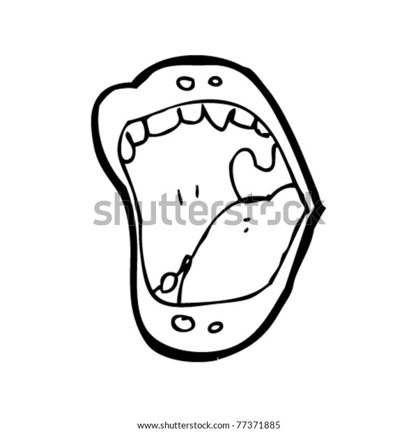 Screaming Mouth Cartoon Stock Vector (Royalty Free) 77371885