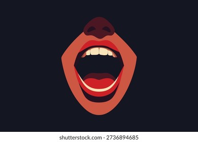 screaming mouth creative design art
