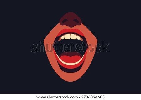 screaming mouth creative design art