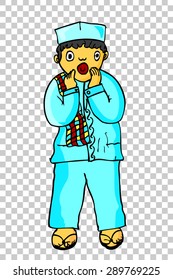 Screaming Muslim Boy
