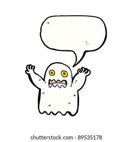 screaming scary ghost cartoon character