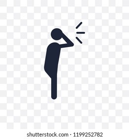Screaming transparent icon. Screaming symbol design from Activity and Hobbies collection. Simple element vector illustration on transparent background.