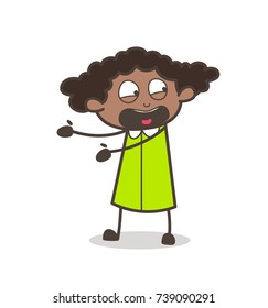 Screaming Young Girl Expression Vector