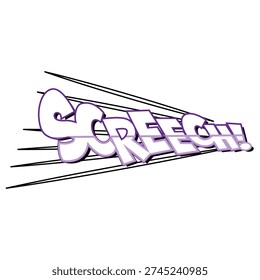 Screech Pop Art Comic Line Art 
